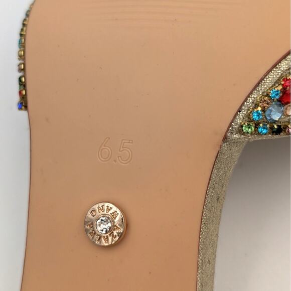 Azalea Wang Aladdin Women's Drapey Chains Stiletto Sandal Gold Size US6.5 EU37 - Picture 9 of 13